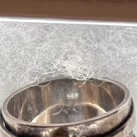 Silpada opal and silver spinner band ring - Picture 6 of 6